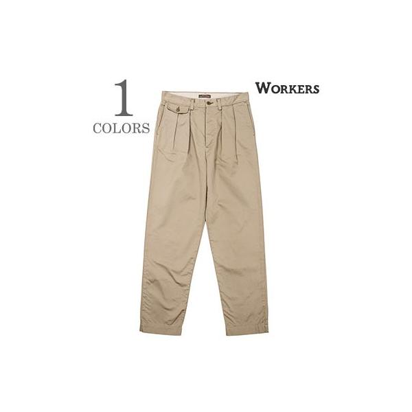 ワーカーズ 10oz. 2タックチノ オフィサートラウザーズ WORKERS Officer Trousers, 2 Tuck 26a-4-otrf-2tack-k