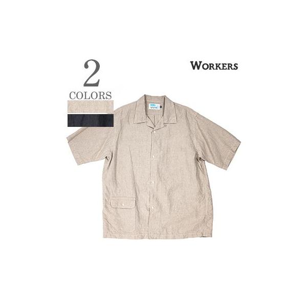 WORKERS ワーカーズ 半袖||リネンオープンカラーシャツ WORKERSOpen