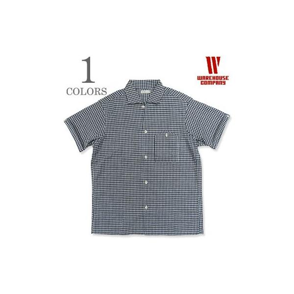 WAREHOUSE（ウエアハウス） 半袖 ギンガムチェック小 イタリアンカラー