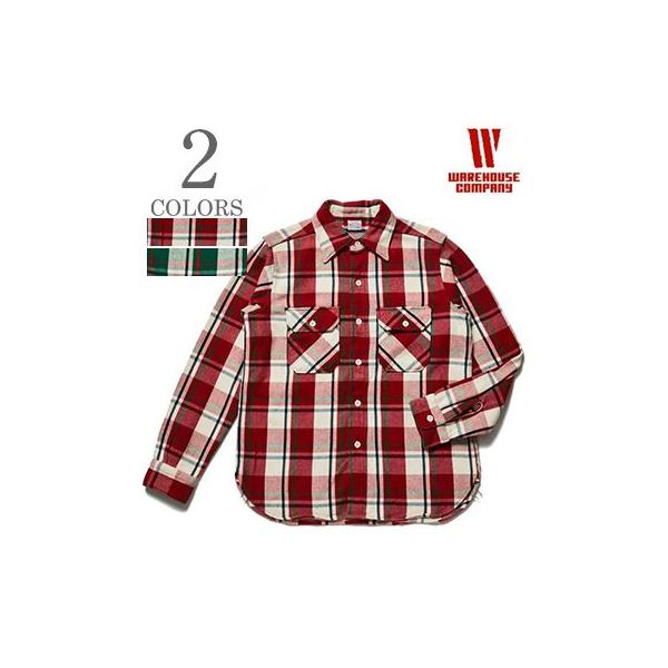 ウエアハウス 長袖 セルビッチフランネル ワークシャツ ワンウォッシュ WAREHOUSE FLANNEL SHIRT C柄 3104C-25