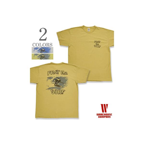 ウエアハウス 半袖 19/-天竺 セコハン ONE WASH プリントTEE WAREHOUSE 2nd hand PRAY FOR SURF SST 4064-PRAY