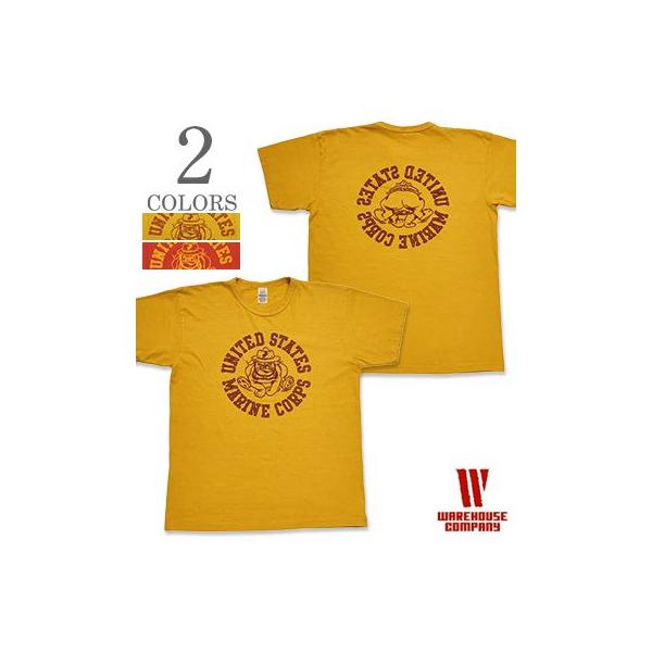 ウエアハウス 半袖 19/-天竺 セコハン ONE WASH プリントTEE WAREHOUSE 2nd hand U.S.M.C. SST 4064-USMC