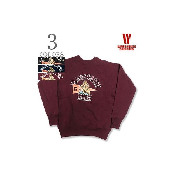 WAREHOUSE（ウエアハウス） 裏毛 丸胴 フロッキーラグランスリーブ