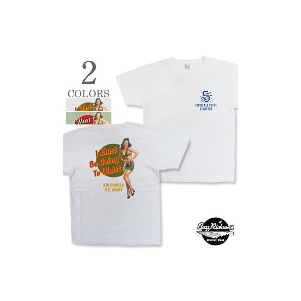 バスリクソンズ 半袖 Made in USA PIN-UP GIRL プリントTEE BUZZ RICKSON'S 『I Must Be Going To Waist T-SHIRT』 BR79707