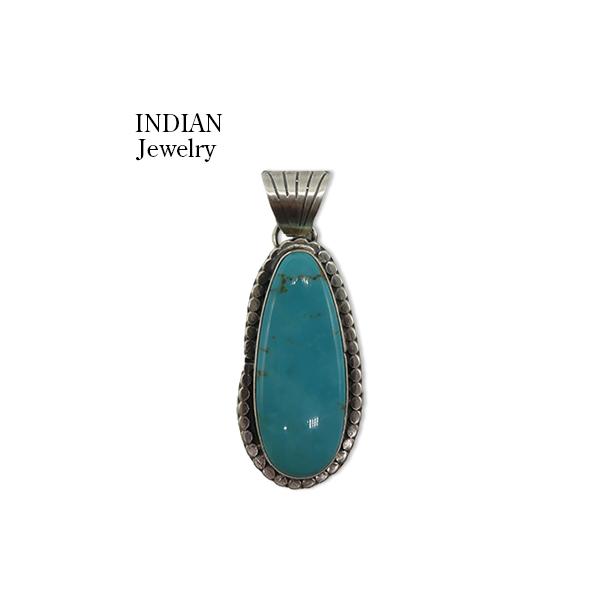 INDIAN JEWELRY ナバホ族 ワイヤーワーク ペンダントトップ Navajo Silver Head Kingman Tq. Robinson Martinez IJ-653