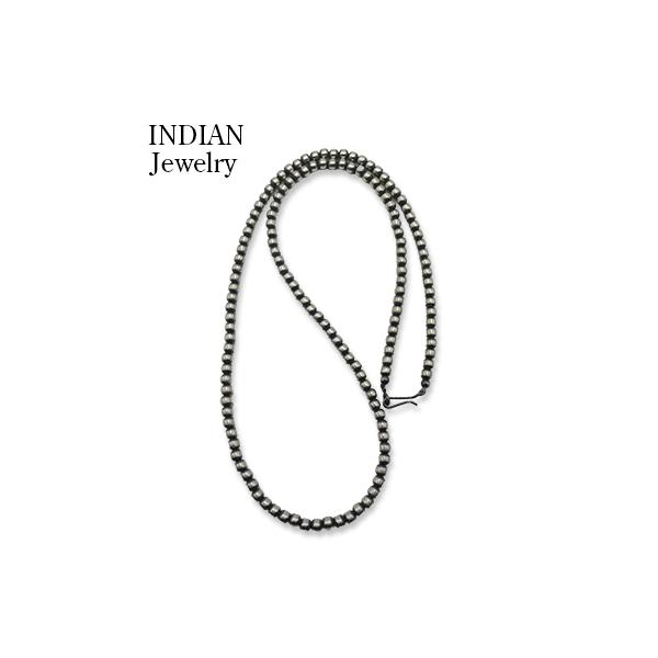 INDIAN JEWELRY ナバホ族 ハンドメイド シルバービーズチェーン 55cm Navajo Pearl Necklace Unknown IJ-670