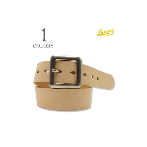 バーンズ 姫路レザー ヌメ革 7ホール ギャリソンベルト BARNS HIMEJI LEATHER GARRISON BELT LE-4345