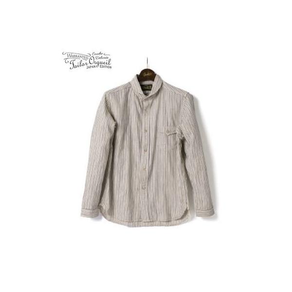 ORGUEIL オルゲイユ 長袖 ワークシャツ Stripe Shawl Collar ORGUEIL オルゲイユ 長袖 ワークシャツ Stripe Shawl Collar
