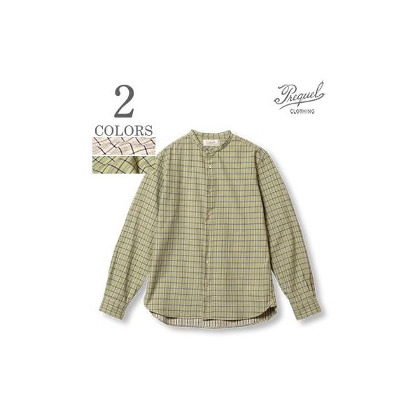 プリクエル  HOMAGE 1907　長袖　スタンドアップカラーシャツ  PREQUEL Stand-up Collar Shirt   S1018