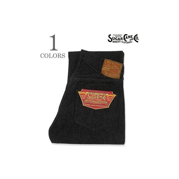 シュガーケーン XX TYPE スタンダード レギュラーストレート 47MODEL ブラックジーンズ SUGAR CANE 14.25oz. BLACK DENIM 1947 MODEL SC42460