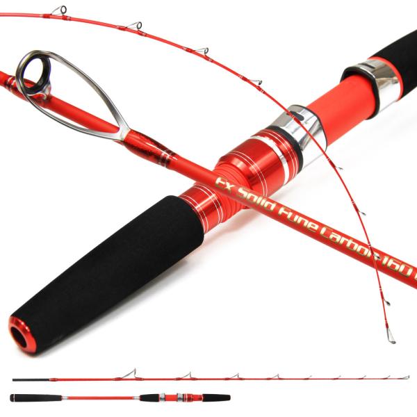 シーマスタッグ EXソリッド船 カーボン160【共通スペック】・全長…約160cm・仕舞寸法…約98cm・継数…2・調子…7：3・素材…カーボン【50-100号】・自重…約169g・先径…約1.3mm・元径…約10.2mm・適合錘負荷…50...