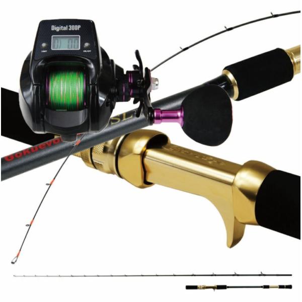 カーボンソリッド、アルミトリガーシート装着といったユニークな存在のロッド「CSL」シリーズとデジタルカウンター付きのリールを組み合わせたセットです。眺めの仕掛けを使ったライトゲームや、竿を曲げて釣りたい人にはうってつけの竿です。ライトヒラメ...