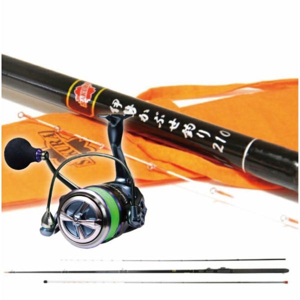 ロッド■サクラ 伊勢かぶせ釣り 210(sakura-031428)機種：210全長(m)：2.1継数(本):2仕舞寸法(cm)：122自重(g)：158先径/元径(mm)：0.5/15.2リール■おり釣具 PEライン付スピニングリール Y...