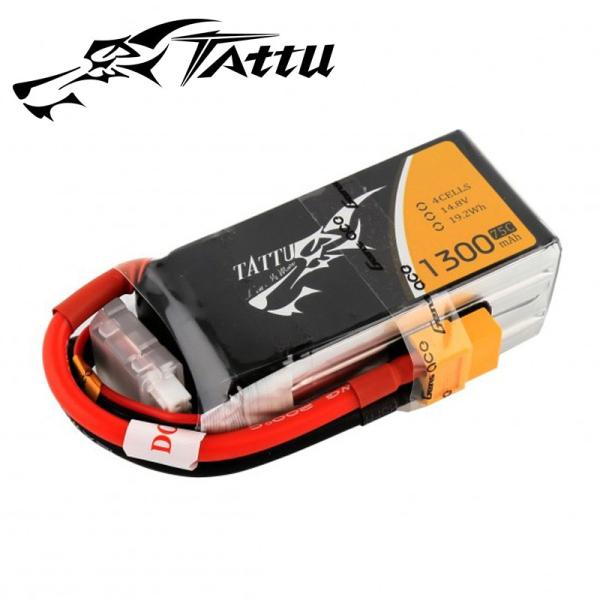 TATTU�� 14.8V 1300mAh 75C 4S �����\ �o�b�e���[ �����P�� F210 F2103D Furious215 DTS Q220 �Ή� (ta-75c-1300-4s1p-xt60)����