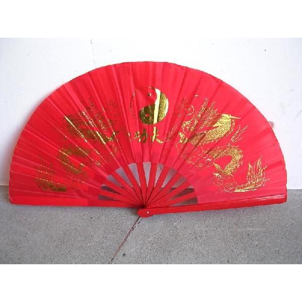太極拳 中国武術用武術扇子 双龍柄 赤 ３３センチ カンフー 少林寺 三国志 武器 Od 210 Oriental Dragon Net Shop 通販 Yahoo ショッピング