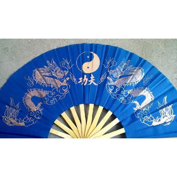 太極拳 中国武術用武術扇子 双龍柄 青 ３３センチ カンフー 少林寺 三国志 武器 Od9 Oriental Dragon Net Shop 通販 Yahoo ショッピング
