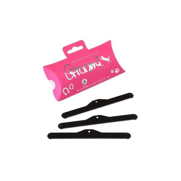 Groomi の専用替え刃です。本体と同じブラックとピンクの各色。１本売り