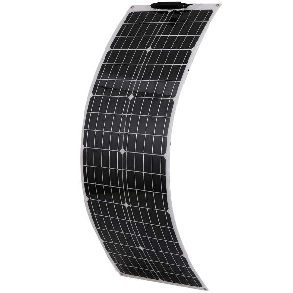 50W 単結晶 ソーラーパネル 薄型 軽量 曲げれる 太陽光発電 (102x34cm)