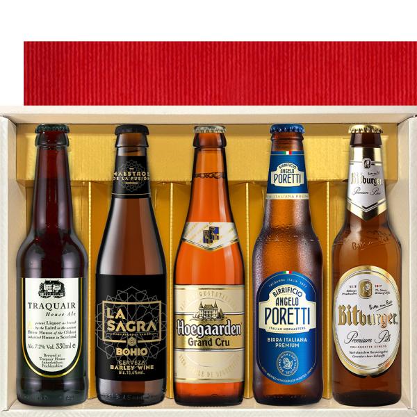 父の日ギフト ビール ヨーロッパ各国 飲み比べ5本【無料 ラッピング メッセージカード】ドイツ ベルギー スペイン イタリア スペイン ギフト箱 熨斗可 送料無料