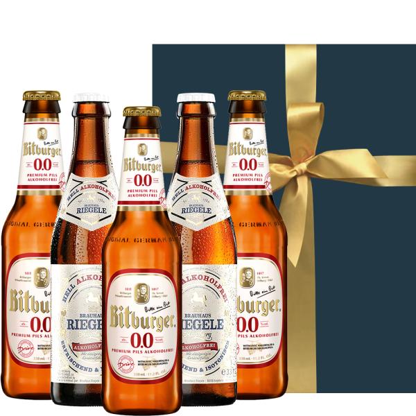 父の日 ノンアルコールビール 5本 詰め合わせ ドイツ ノンアル クラフトビール 飲み比べ 2種 ギフト箱 リボン包装 誕生日 お返し 内祝 お礼 70代 80代 送料無料