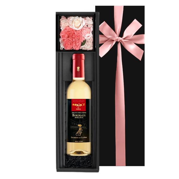 遅れてごめんね 誕生日 プレゼント ワイン ギフト 赤ワイン お花 セット ボルドー フランス ハーフボトル ブリザーブドフラワー バラ 80代 70代 Og35 Mbchyf ワインとギフトの専門ストア 通販 Yahoo ショッピング
