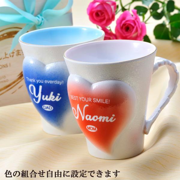 母の日プレゼント ペア 夫婦 結婚祝 マグカップ 誕生日 値引き 名入れ 木箱入り ラスター仕上げ 有田焼 ふっくらハートマグカップ