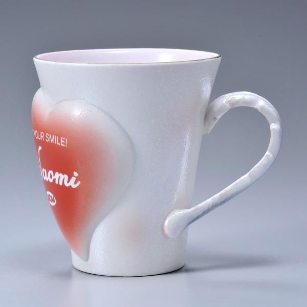 母の日プレゼント ペア 夫婦 結婚祝 マグカップ 誕生日 値引き 名入れ 木箱入り ラスター仕上げ 有田焼 ふっくらハートマグカップ