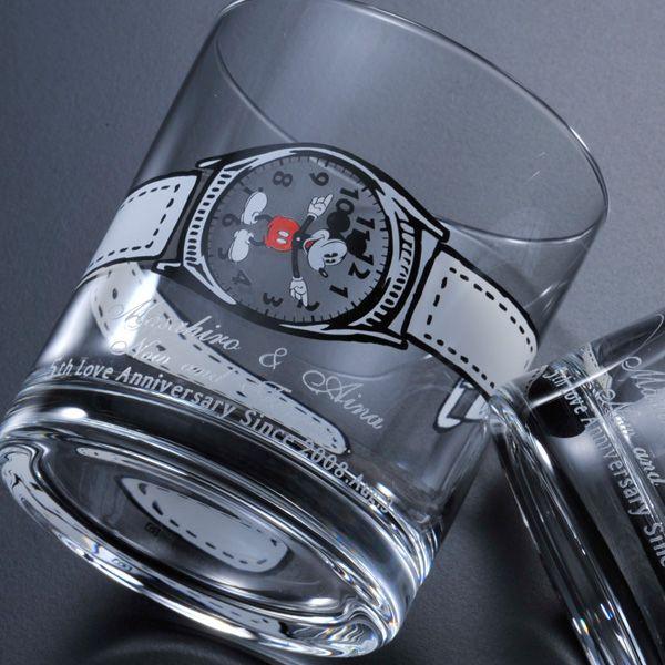 結婚祝い プレゼント 女友達 名入れ オシャレ 売り出し ミッキー ミニー 電報 ロックグラス２点セット 誕生日