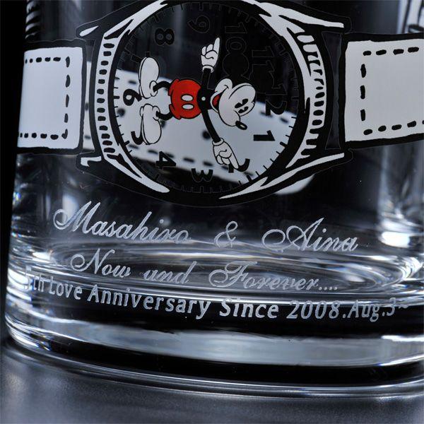 結婚祝い プレゼント 女友達 名入れ オシャレ 売り出し ミッキー ミニー 電報 ロックグラス２点セット 誕生日