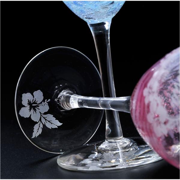 名入れ プレゼント ギフトセット 琉球硝子 結婚祝い ワイングラス カクテル珊瑚グラデーション セット ギフト ディ ボッテガ ロゼ ヴィーノ ポエーティ