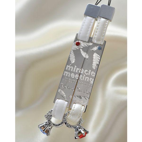 お揃い プレゼント カップル ペア 名入れ プレゼント ギフト デザイナーズオリジナル ペアスマホストラップ 奇跡の出会い St Pair Crv 名入れのギフトハートangelic 通販 Yahoo ショッピング