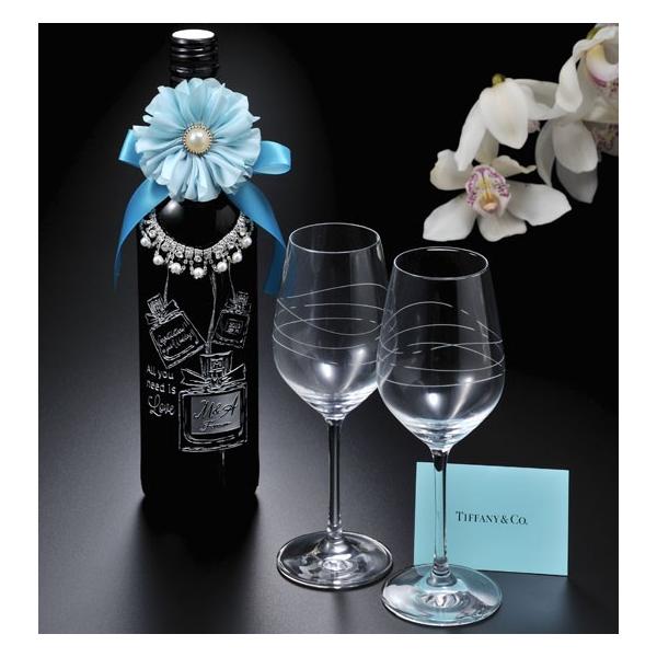 結婚祝 オシャレ ティファニー 入荷予定 ワイングラス 結婚祝い 名入れ ペア フルボトル750ｍｌセット3点セット 食器 ペアグラス ワイン 赤ワイン カデンツ