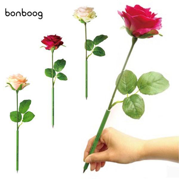 ボンブーグ ボタニカルペン ロイヤルローズ バラ お花のボールペン 筆記用具 文具 ステーショナリー