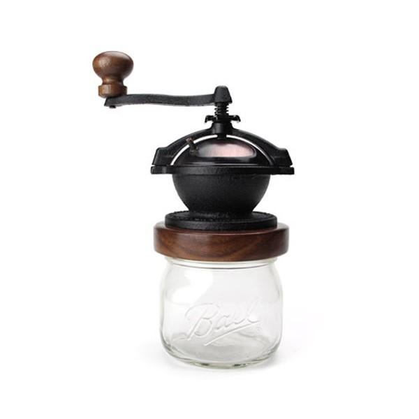 カマノ コーヒーミル メイソンジャー 保存瓶 付き 人気 豆引き  