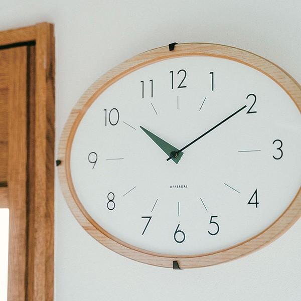 電波時計 おしゃれ 掛け時計 マールシュ 壁掛け時計 木製 オーバル 楕円 大きい数字 見やすい時計 Cl 3352 オリジ 通販 Yahoo ショッピング