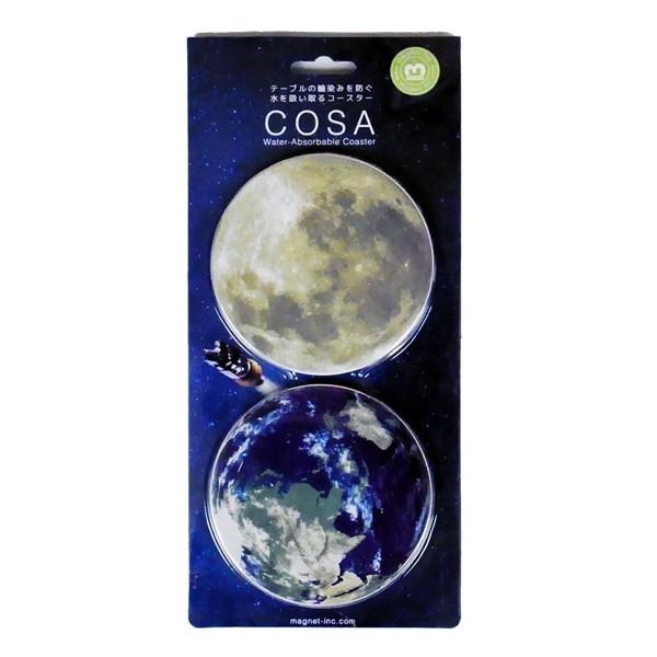 コーサ コースター 水を吸収するおしゃれ 吸水 コースター 地球と月 Cosa Coaster オリジ 通販 Yahoo ショッピング