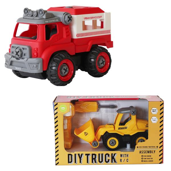 知育玩具 おもちゃ 車 組み立て DIY トラック 電動ドライバー 付き ...