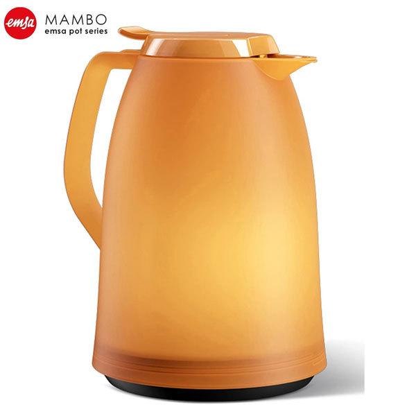 エムザ マンボ 卓上ポット 1 5l 保温 保冷 ポット 魔法瓶 おしゃれ かわいい ガラス魔法瓶 ルーセントオレンジ 人気 ブランド Emsa Pot Mambo オリジ 通販 Yahoo ショッピング