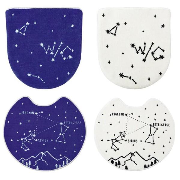 トイレ フタカバー トイレマット 洗浄便座用 おしゃれ 便座カバー スピルカ 星空 星座柄 ホワイト ネイビー Fl 3197 Fl 3198 オリジ 通販 Yahoo ショッピング