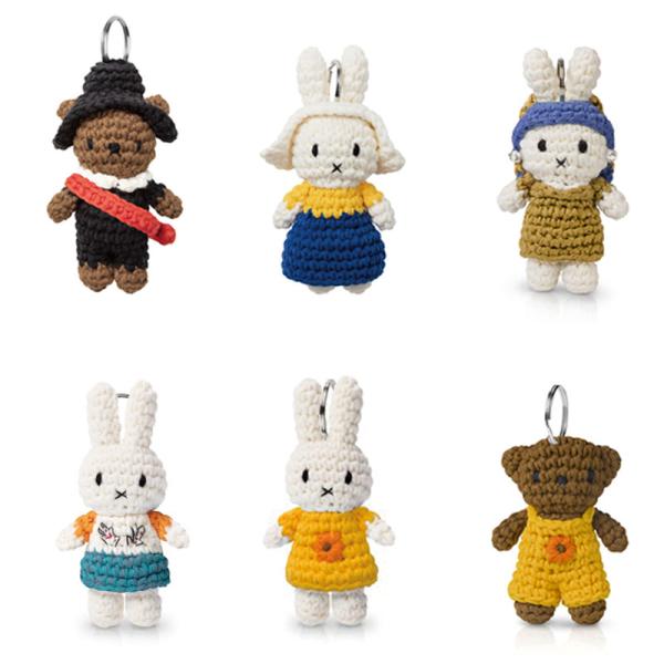 ミュージアムアウトフィット ハンドメイド キーハンガー キーホルダー キーリング ミッフィー 編みぐるみ 手編み 人形 真珠の耳飾りの少女 おしゃれ かわいい