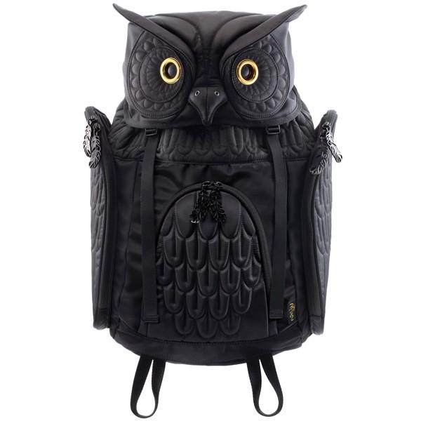 ミミズクバックパック Lサイズ フクロウをモチーフにしたおしゃれリュック ふくろう バックパック ブラック Ow 111 オリジ 通販 Yahoo ショッピング