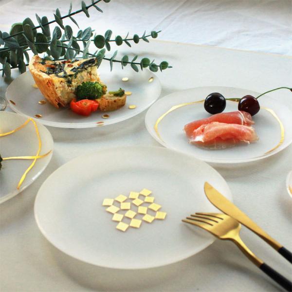 トウメイ 箔 プレート 16cm 4枚セット 木箱入り アクリル樹脂製 おしゃれ 食器 お皿 中皿 デザート皿 和食器 日本製 北欧 テイスト 和テイスト 軽い 丈夫