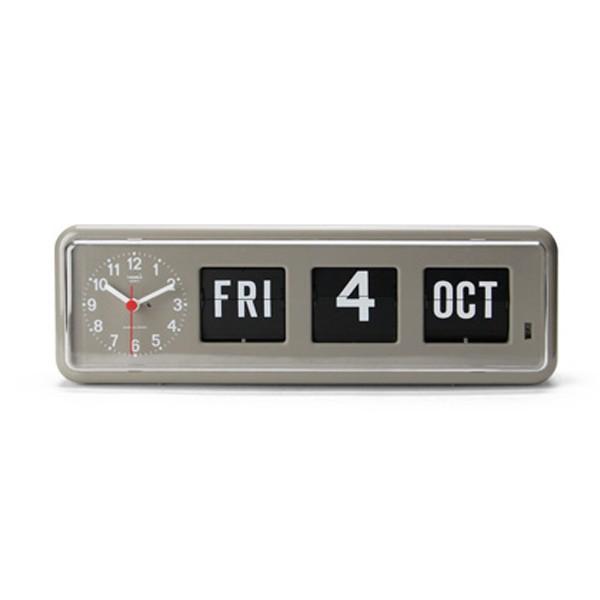 トゥエンコ デジタル カレンダークロック #BQ-38 グレー パタパタ時計 フリップ時計