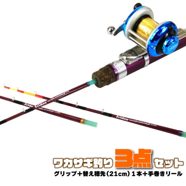 ワカサギ穂先 フライデーワカサギ21cm 3点セット (グリップ＋