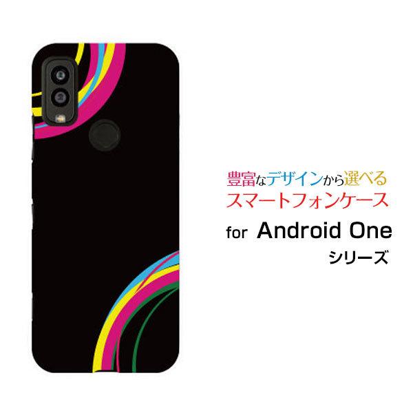 X}zP[X Android One S9 S9-KC AhCh  GXiC n[hP[X/TPU\tgP[X Colorful Line(black) Jt ubN  g