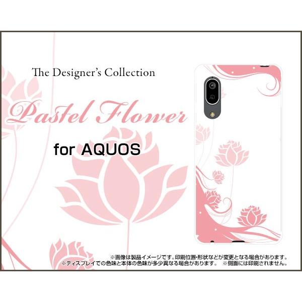 �X�}�z�P�[�X AQUOS sense3 lite �n�[�h�P�[�X/TPU�\�t�g�P�[�X Pastel Flower type006 �p�X�e�� �s���N �� �t�����[