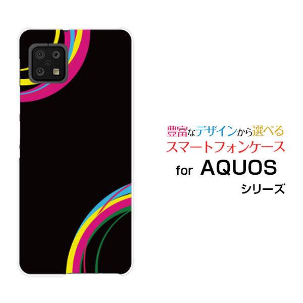 X}zP[X AQUOS sense6s SHG07 ANIX ZXVbNXGX n[hP[X/TPU\tgP[X Colorful Line(black) Jt ubN  g