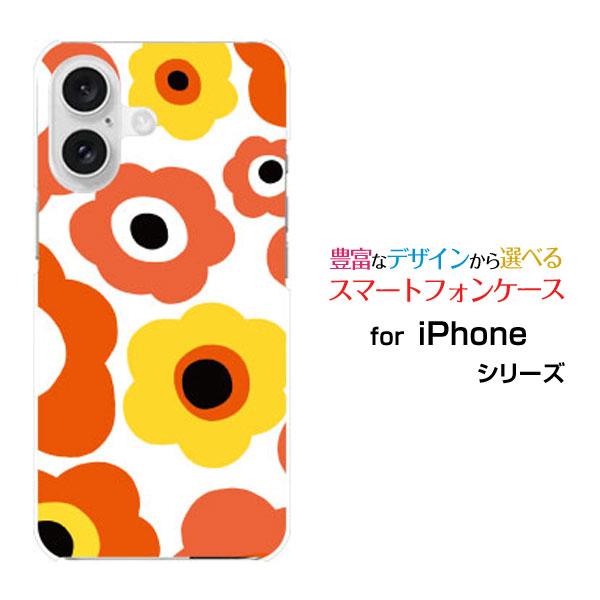 iPhone スマホケース 16 Plus ハードケース/TPUソフトケース フラワー