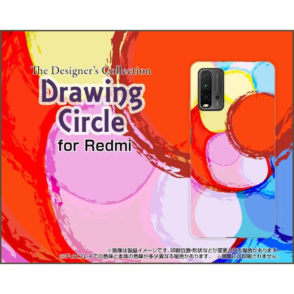 �X�}�z�P�[�X Redmi 9T ���b�h�~�[ �i�C�� �e�B�[ �n�[�h�P�[�X/TPU�\�t�g�P�[�X Drowing Circle �J���t�� �� ���b�h �A�[�g �܂�