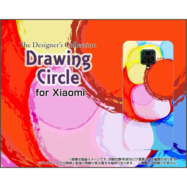 �X�}�z�P�[�X Redmi Note 9S ���b�h�~�[ �m�[�g �i�C���G�X �n�[�h�P�[�X/TPU�\�t�g�P�[�X Drowing Circle �J���t�� �� ���b�h �A�[�g �܂�